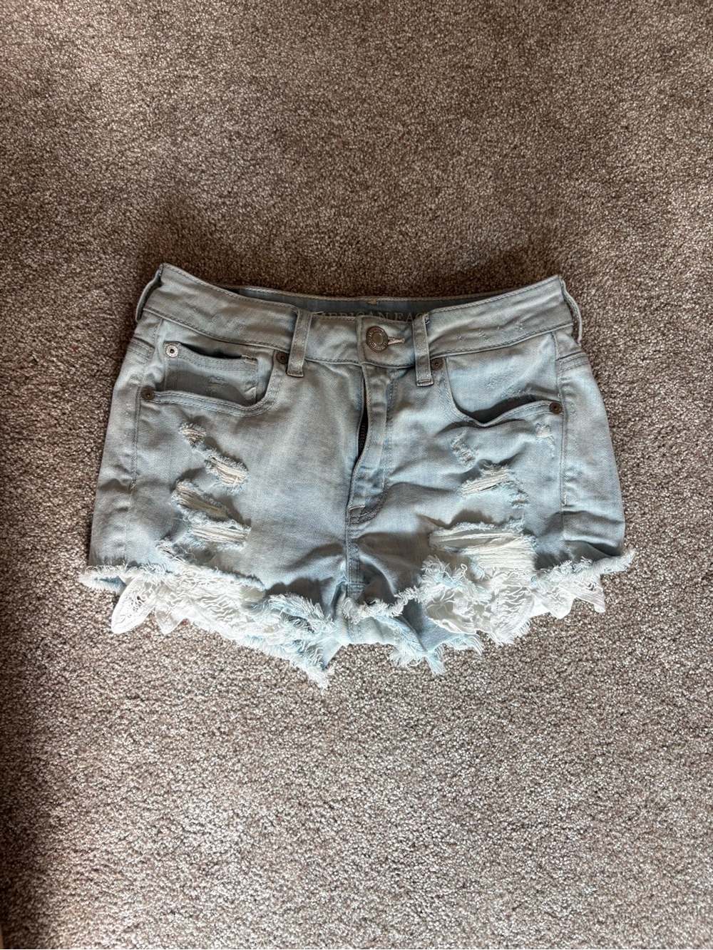 American eagle lace pocket jean shorts